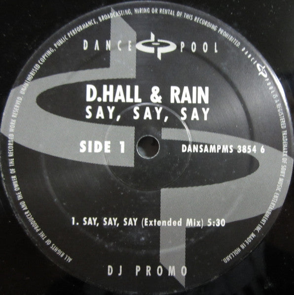 D. Hall & Rain : Say, Say, Say (12", Promo)