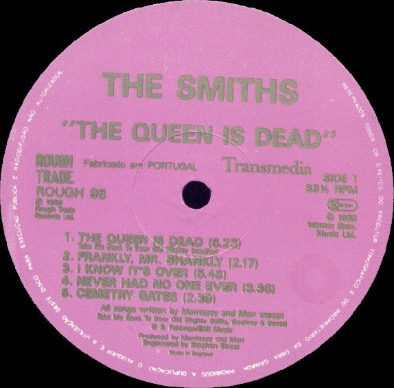 The Smiths : The Queen Is Dead (LP, Album, Gat)