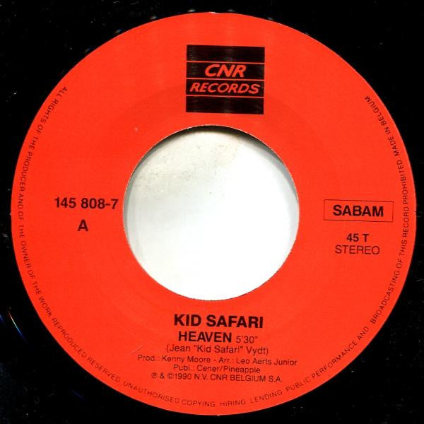 Kid Safari : Heaven / Wow (7", Single)