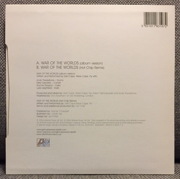 Get Cape. Wear Cape. Fly : War Of The Worlds (7", Single, Ltd, 2/2)