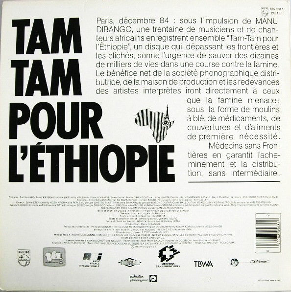 Tam Tam Pour L'Éthiopie : Tam Tam Pour L'Éthiopie (12", Maxi)