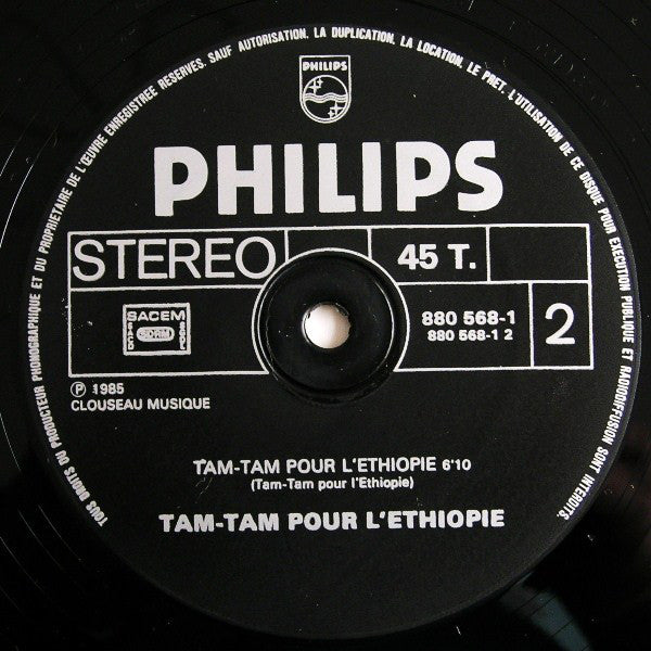 Tam Tam Pour L'Éthiopie : Tam Tam Pour L'Éthiopie (12", Maxi)