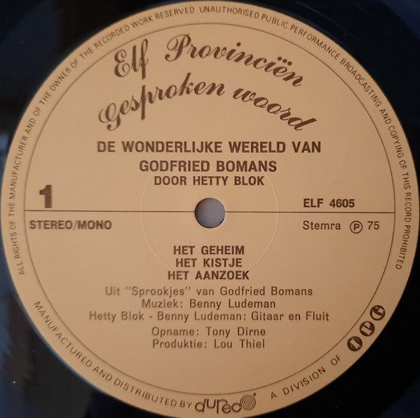 Godfried Bomans, Hetty Blok : Sprookjes Voor Volwassenen (2xLP, Album, Mono, Gat)