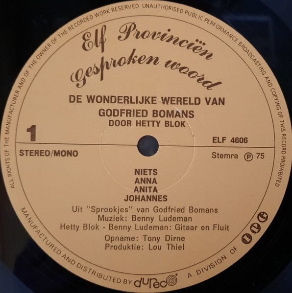 Godfried Bomans, Hetty Blok : Sprookjes Voor Volwassenen (2xLP, Album, Mono, Gat)