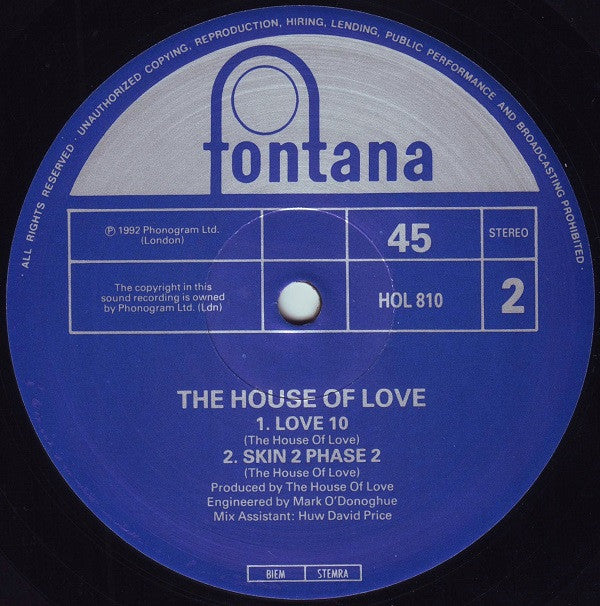 The House Of Love : Crush Me (10", Ltd, Num)