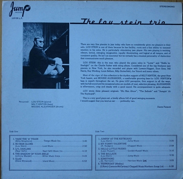 The Lou Stein Trio : Jazz Trio (LP)