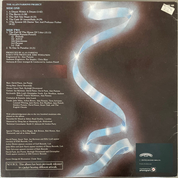 The Alan Parsons Project : Tales Of Mystery And Imagination (LP, Album, RE)