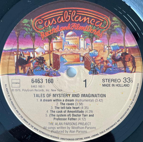 The Alan Parsons Project : Tales Of Mystery And Imagination (LP, Album, RE)