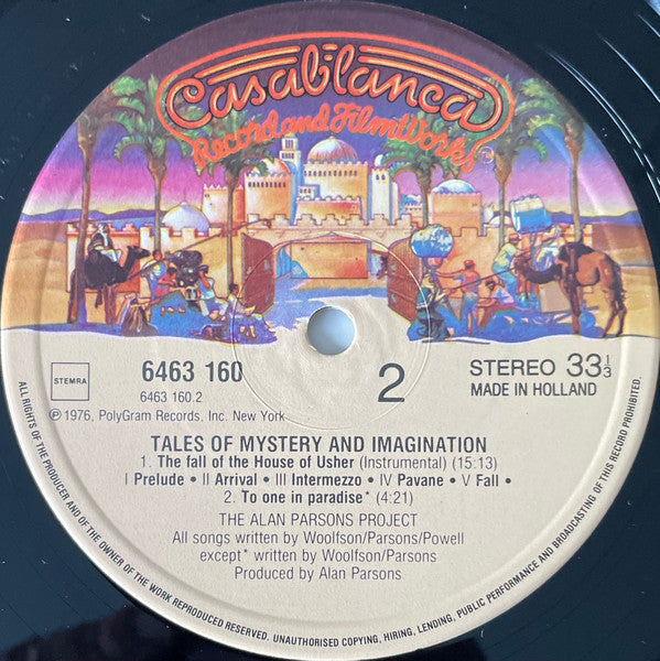 The Alan Parsons Project : Tales Of Mystery And Imagination (LP, Album, RE)