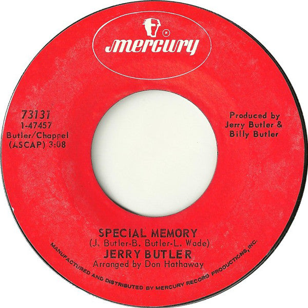 Jerry Butler : Special Memory (7", Single, Styrene, Phi)