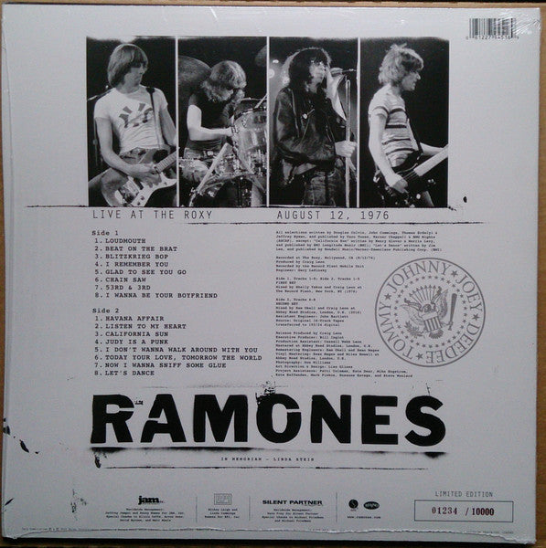 Ramones : Live At The Roxy August 12, 1976 (LP, RSD, Ltd, Num, 180)