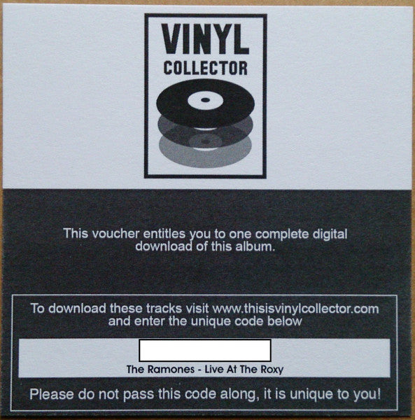 Ramones : Live At The Roxy August 12, 1976 (LP, RSD, Ltd, Num, 180)