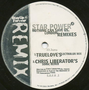 Star Power : Nothing Can Save Us, London - Remixes (12")