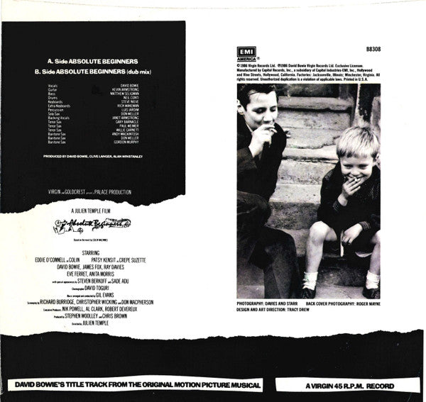 David Bowie : Absolute Beginners (7", Single, Promo)