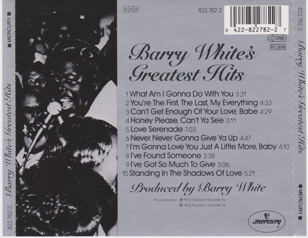 Barry White : Barry White's Greatest Hits (CD, Comp, RE)