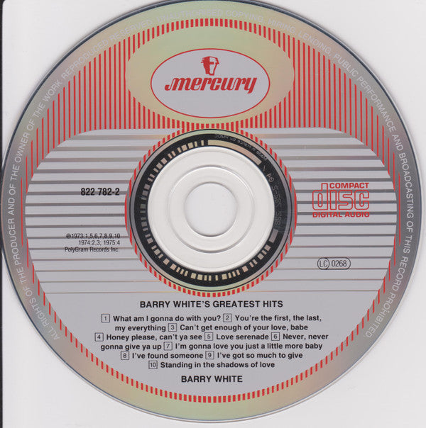 Barry White : Barry White's Greatest Hits (CD, Comp, RE)