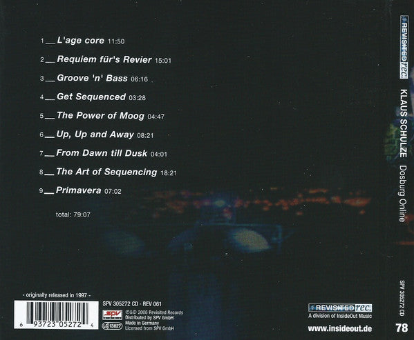 Klaus Schulze : Dosburg Online (CD, Album, RE)
