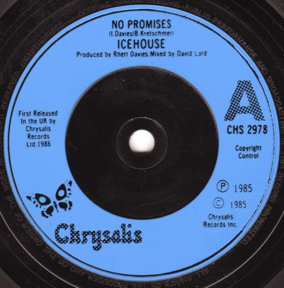 Icehouse : No Promises (7", Single)