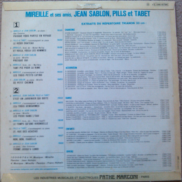 Mireille (2), Jean Sablon, Pills Et Tabet : Mireille Et Ses Amis (LP, Comp)