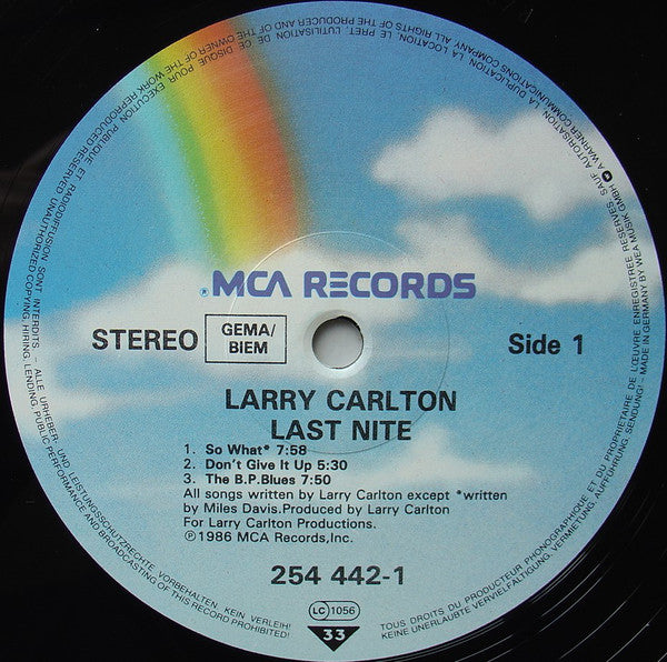 Larry Carlton : Last Nite (LP, Album)