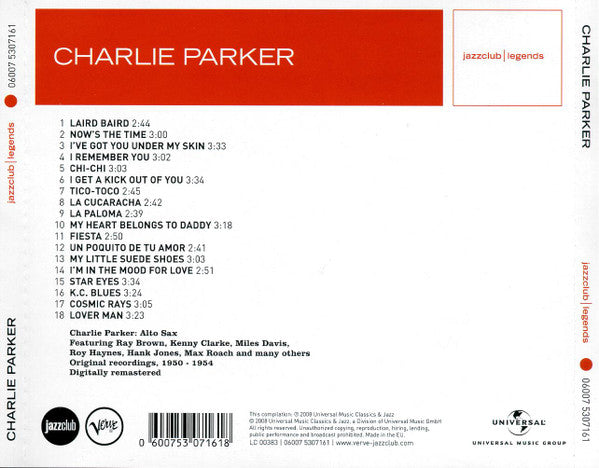 Charlie Parker : Now's The Time (CD, Comp)