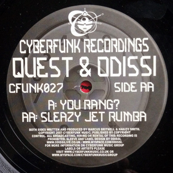 Quest & Odissi : You Rang? / Sleazy Jet Rumba (12")