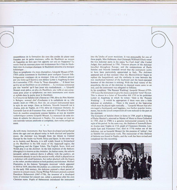 Münchener Kammerorchester, Hans Stadlmair, Karl-Heinz Schickhaus, Leopold Mozart, Paolo Salulini, Niccolò Jommelli : Concerto Con Salterio  Sinfonie D-Dur "Die Bauernhochzeit" / Concerto G-Dur / Sinfonia G-Dur (LP)