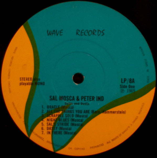 Sal Mosca, Peter Ind : Solos And Duets (LP, Album)