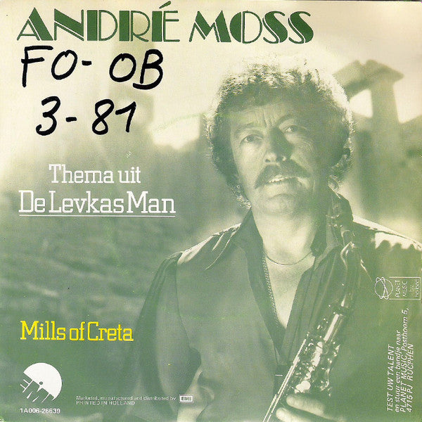 André Moss : Thema Uit De Levkas Man (7", Single)
