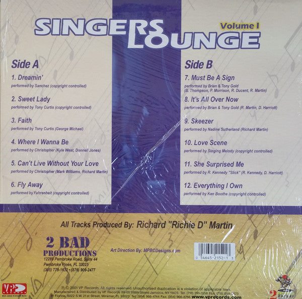 Various : Singers Lounge Volume 1 (LP)