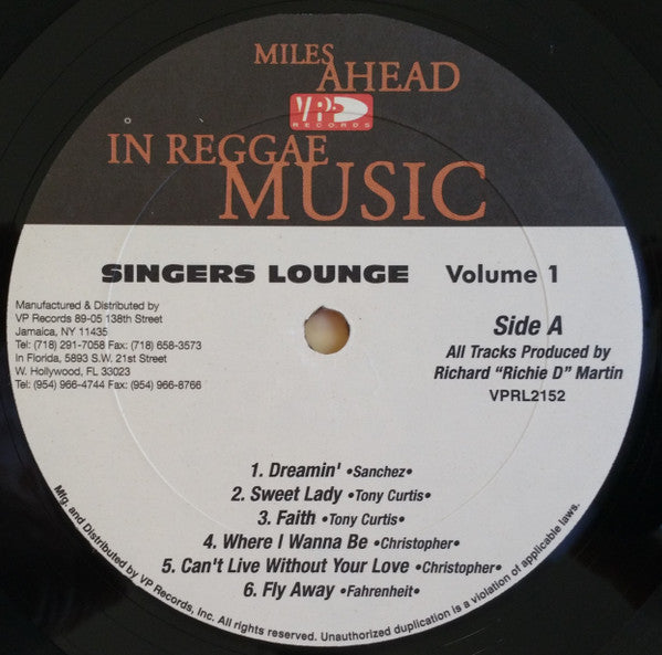 Various : Singers Lounge Volume 1 (LP)