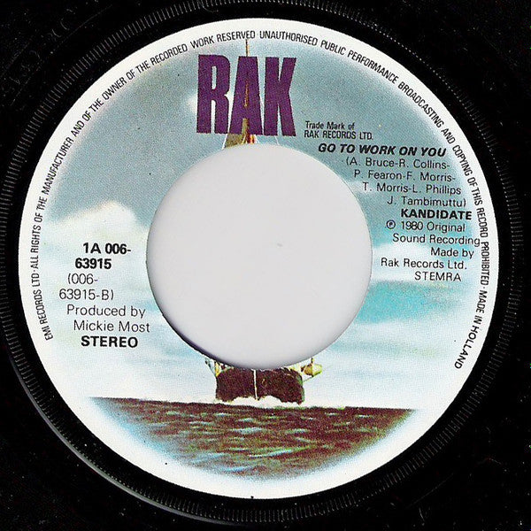 Kandidate : I'm Young / Go To Work On You (7", Single)