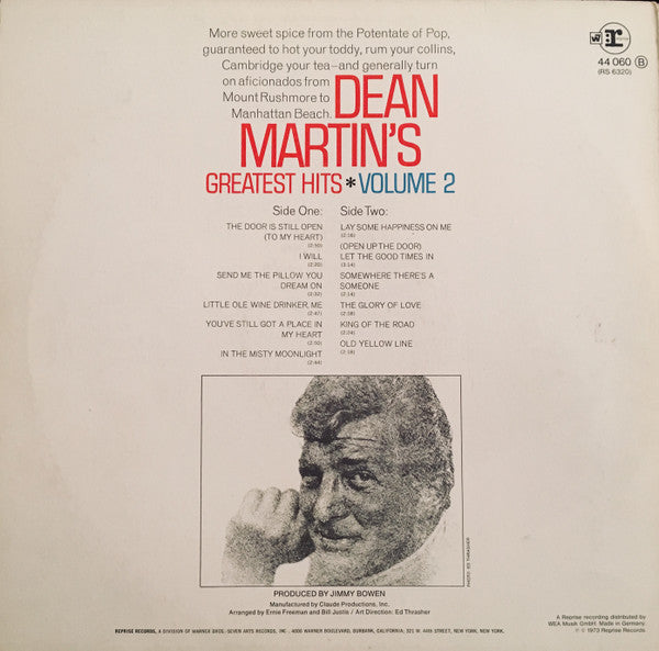 Dean Martin : Dean Martin's Greatest Hits! Volume 2 (LP, Comp)