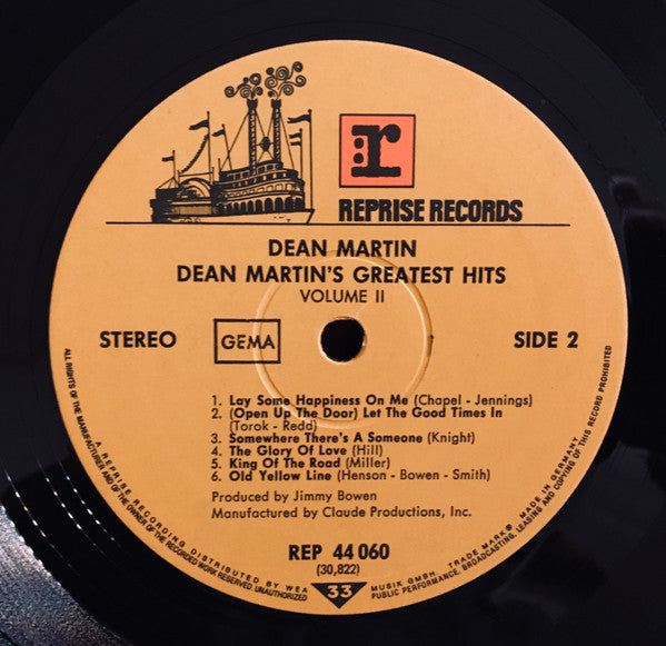 Dean Martin : Dean Martin's Greatest Hits! Volume 2 (LP, Comp)