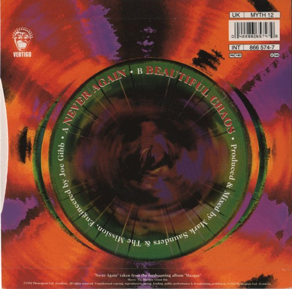 The Mission : Never Again (7", Single, Pic)