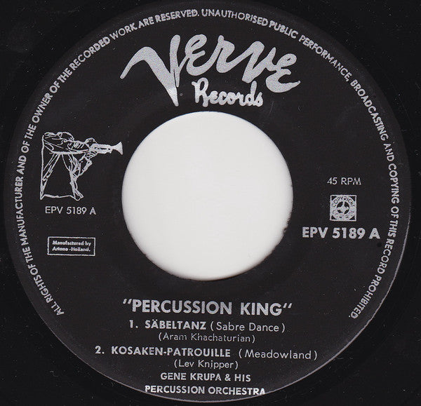 Gene Krupa : Percussion King (7", EP)