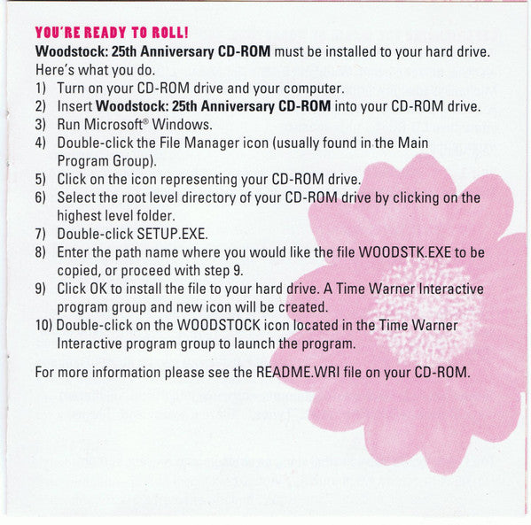 Various : Woodstock 3 Days Of Peace & Music - 25th Anniversary CD-ROM (CD-ROM)