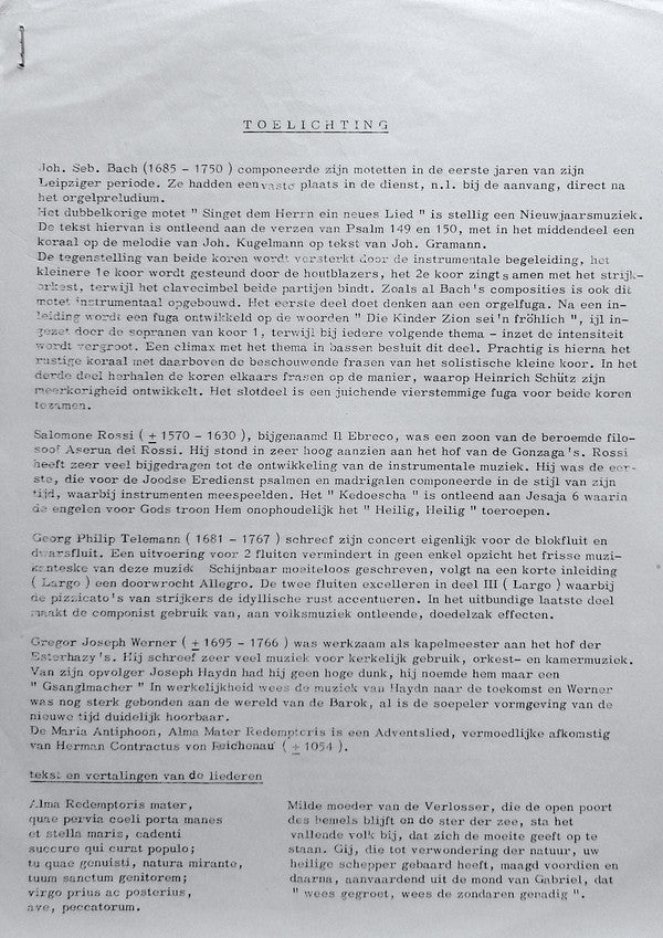 Het Rotterdams Barok Ensemble o.l.v. Iskar Aribo : B.E. (LP, Album)