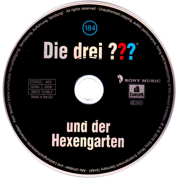 Kari Erlhoff : Die Drei ??? 184 - Und Der Hexengarten (CD)