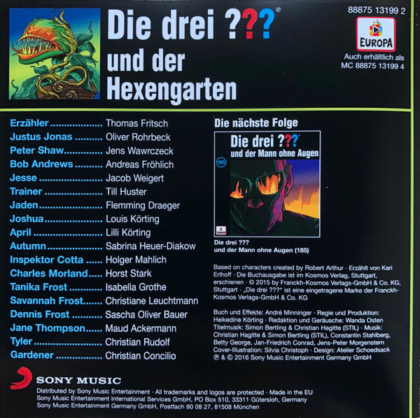 Kari Erlhoff : Die Drei ??? 184 - Und Der Hexengarten (CD)