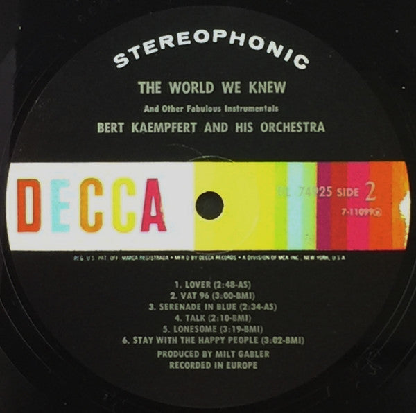 Bert Kaempfert & His Orchestra : The World We Knew (LP, Album)