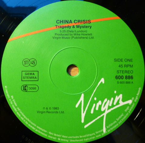 China Crisis : Tragedy & Mystery (12")