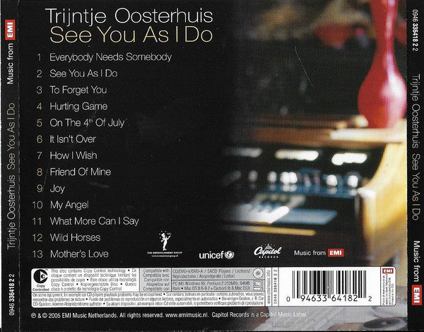 Trijntje Oosterhuis : See You As I Do (CD, Album, Copy Prot., Enh)