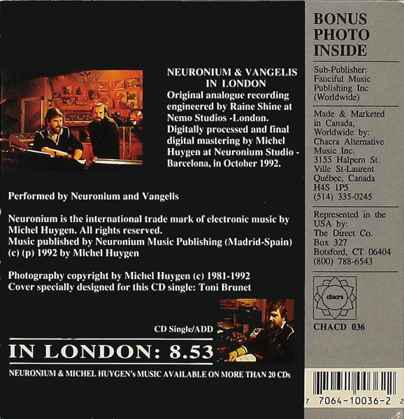 Neuronium & Vangelis : In London (CD, Single)