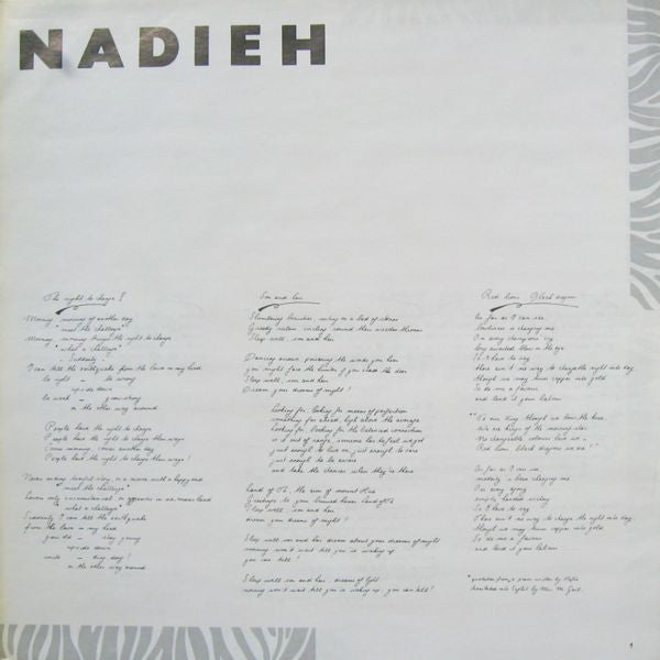 Nadieh : Land Of Tá (LP, Album)