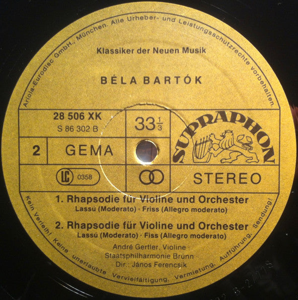 Béla Bartók : Klassiker Der Neuen Musik: Béla Bartók (2xLP, Album)