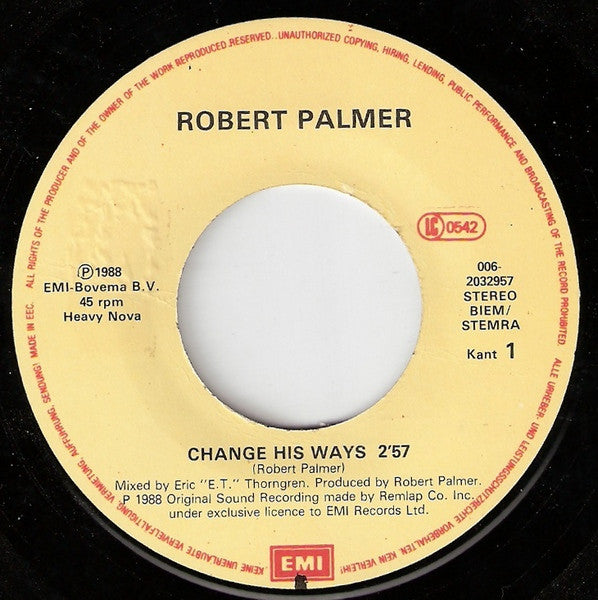 Robert Palmer : Change His Ways (7", Single)