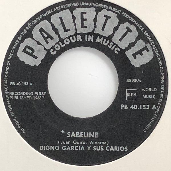 Digno Garcia Y Sus Carios : Sabeline / Viego Tango (7", Single)