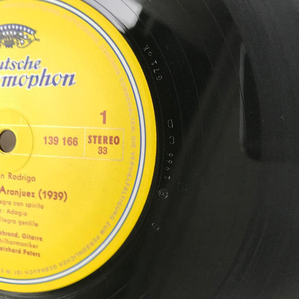 Joaquín Rodrigo, Mario Castelnuovo Tedesco / Siegfried Behrend, Berliner Philharmoniker, Reinhard Peters : Concierto De Aranjuez · Concerto In D (LP, RP)