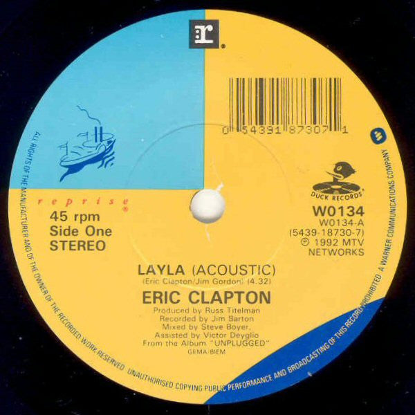 Eric Clapton : Layla (Acoustic) (7")